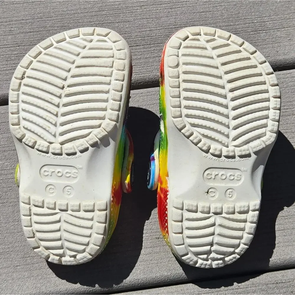 CROCS Kids Tie-Dye Clogs Size 5
